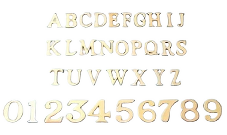 BRASS ALPHABETS AND NUMERALS