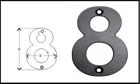 CAST IRON NUMERAL “8”