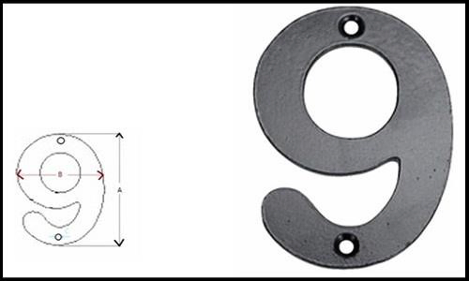 CAST IRON NUMERAL “9”